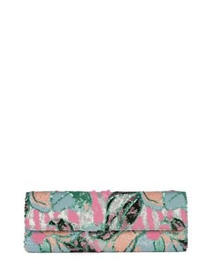 Jeffrey Campbell Disco Sequin Clutch - White