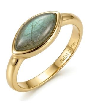 st. Moran Labradorite Marquise Ring - Metallic