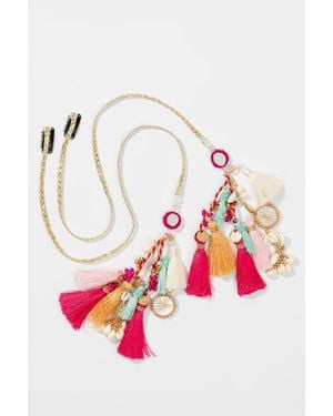 HAIR DRAMA CO Myra Colorful Tassels Braid Chain - Red