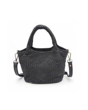 Bolsa Nova Lisa Woven Mini Tote - Black