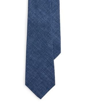 Ralph Lauren Délavé Linen Blend Tie - Blue