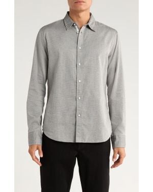 Rag & Bone Tomlin Dobby Stretch Button-Up Shirt - Gray