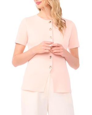 Ted Baker Gail Longline Split Hem Button-Up Shirt - Pink