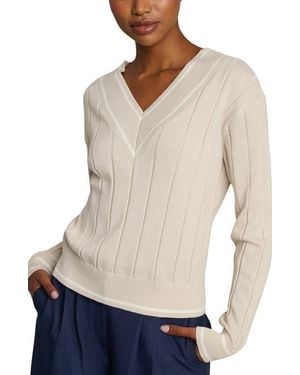 Rhone Varsity Rib Sweater - White
