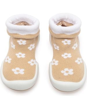 Komuello Toddler Girl Sock Shoes - Metallic