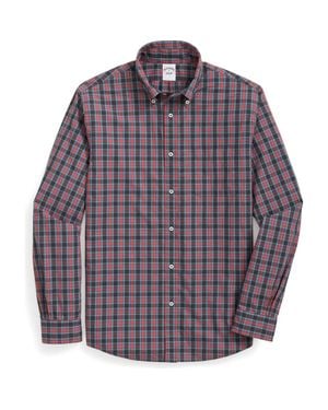 Brooks Brothers Friday Plaid Cotton Poplin Button-Down Shirt - Purple