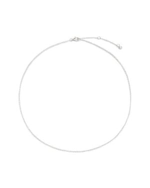 Monica Vinader Slim Rolo Chain Necklace - White