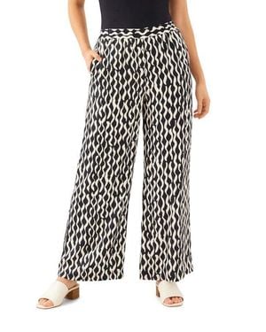 Karen Kane Wide Leg Satin Pants - Black