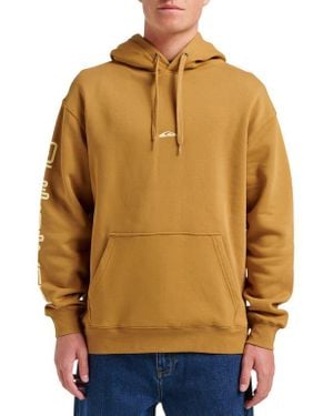 Quiksilver Passage Logo Embroidered Graphic Hoodie - Orange