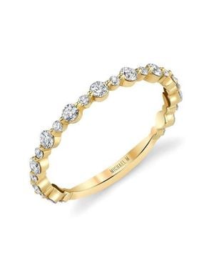 Michael M Classic Diamond Cluster Band Ring - Metallic