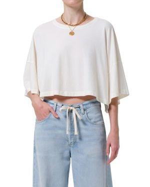 Citizens of Humanity Crop Cape Organic Cotton Top - White