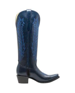 NORTALIE The Western Cowboy Boot - Blue