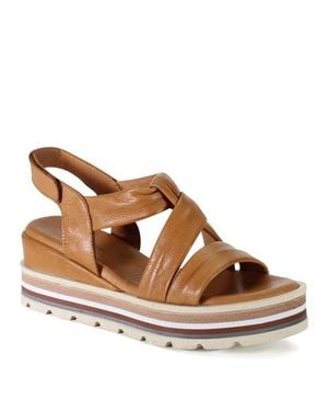 Diba True Mellen Camp Leather Platform Sandal - Brown