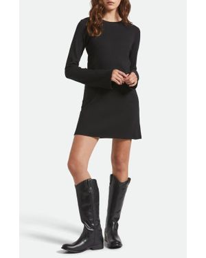 Brixton Dolly Long Sleeve Cotton Knit Dress - Black