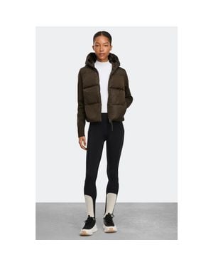 Canada Goose Hybridge Wide Quilt Knit Hoodie Tonal Disc - White