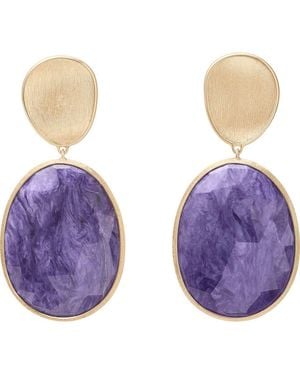 Marco Bicego Lunaria Charoite Drop Earrings - Purple