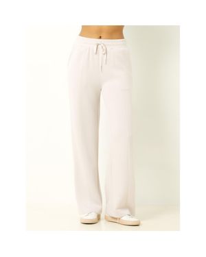Single Stitch Ultra Soft Wide Leg Pant - Natural