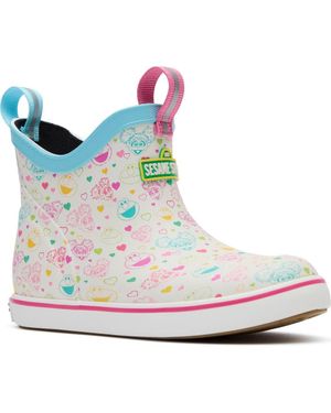 XtraTuf Kids' Sesame Street Ankle Deck Waterproof Boot - Blue