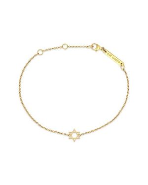 Zoe Chicco Star Of David Pendant Bracelet - White