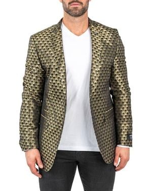 Maceoo Skullrepeat Jacquard Blazer - Gray