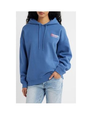Rip Curl Surf Puff Print Graphic Hoodie - Blue