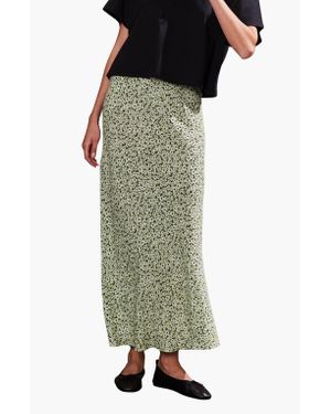 Ro&zo Ditsy Bias Cut Maxi Skirt - Green
