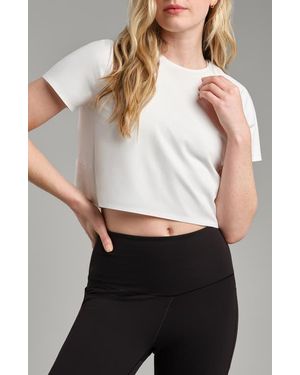 Rhone Serene Crop Performance T-Shirt - Black