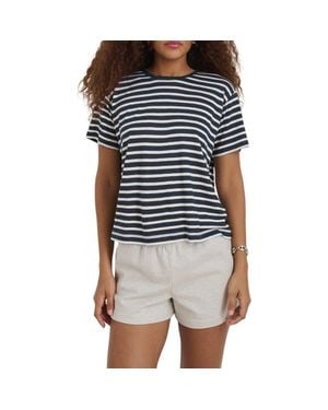 Alex Mill Garcon Stripe Linen Blend T-Shirt - Blue
