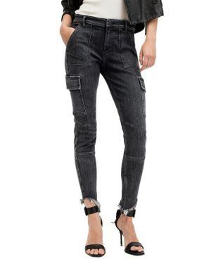 AllSaints Duran Raw Skinny Jeans - Blue