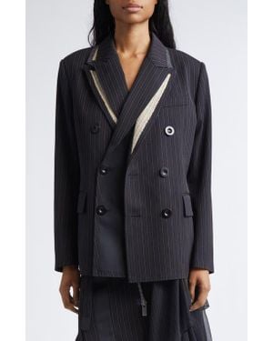 24ss sacai Stripe Suiting Jacket ダブルブレスト shopbring_1724a030014