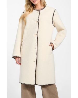 Guess Mia Fleece Jacket - Natural
