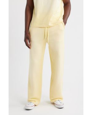 Elwood Core Organic Cotton Straight Leg Sweatpants - Natural