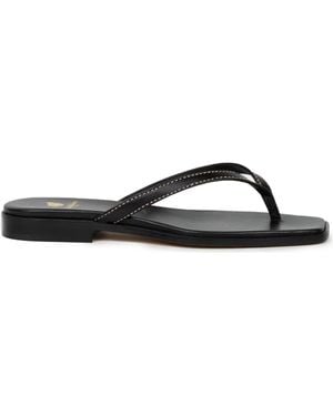 Bobbies Sol Flat Sandals - Black