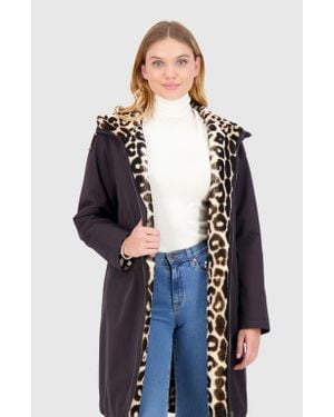 Gorski Shearling Lamb Parka Reversible To Nylon - Blue