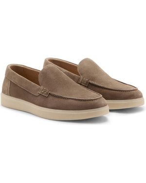 Mango Suede Moc Toe Loafer - Brown