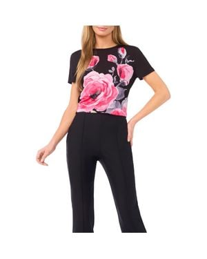 Ted Baker Eva Grande Rose Placement T-Shirt - Black