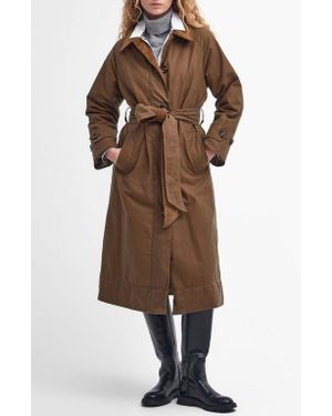 Barbour grand belted quilted mid length coat new arrivals