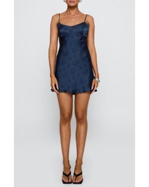 Princess Polly Clemence Satin Mini Slipdress - Blue