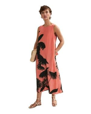 Phase Eight Leila Palm Midi Dress - Red