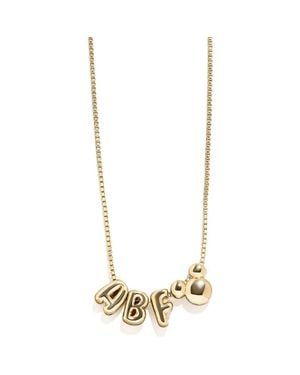 BaubleBar Personalized Disney Bubble Charm Necklace - Metallic