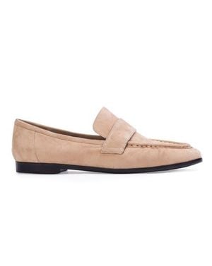 Black Suede Studio Arrow Suede Loafer - Pink