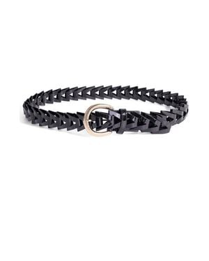 JURGI Triangle Loop Belt Patent Leather - Black