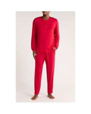 Eberjey Henry Jersey Pajamas - Red