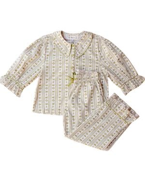 TBCo Cotton Swan Cropped Pajamas - Natural