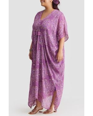 holiCHIC Melanie Tassel Cover-Up Maxi Dress - Purple