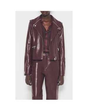 AS by DF Cindy Recycled Leather Jacket - Purple