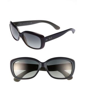 Ray-Ban Jackie 58Mm Rectangular Sunglasses - Black