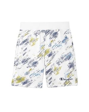 Champion Kids' Crayon Print Fleece Shorts - White