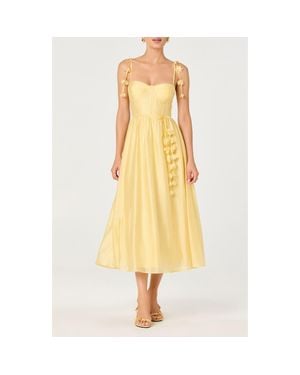 Astr Halcyon A-Line Dress - Yellow