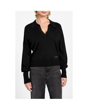 Guess Miranda Polo Sweater - Black